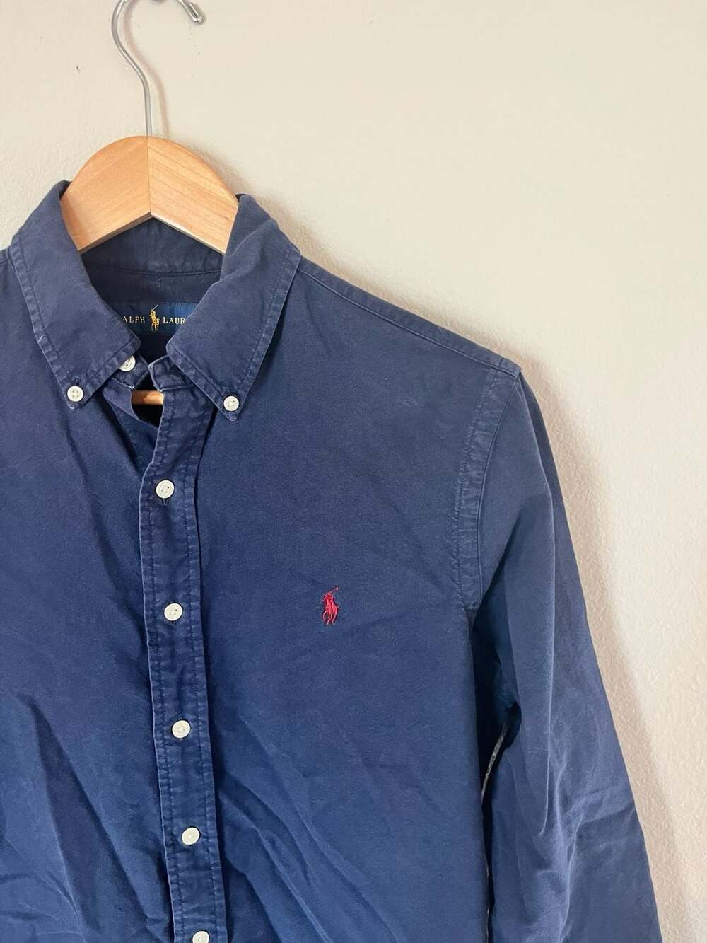 Ralph Lauren Oxford Navy Blue Button Down Long Sleeve,Business Casual,Preppy,S